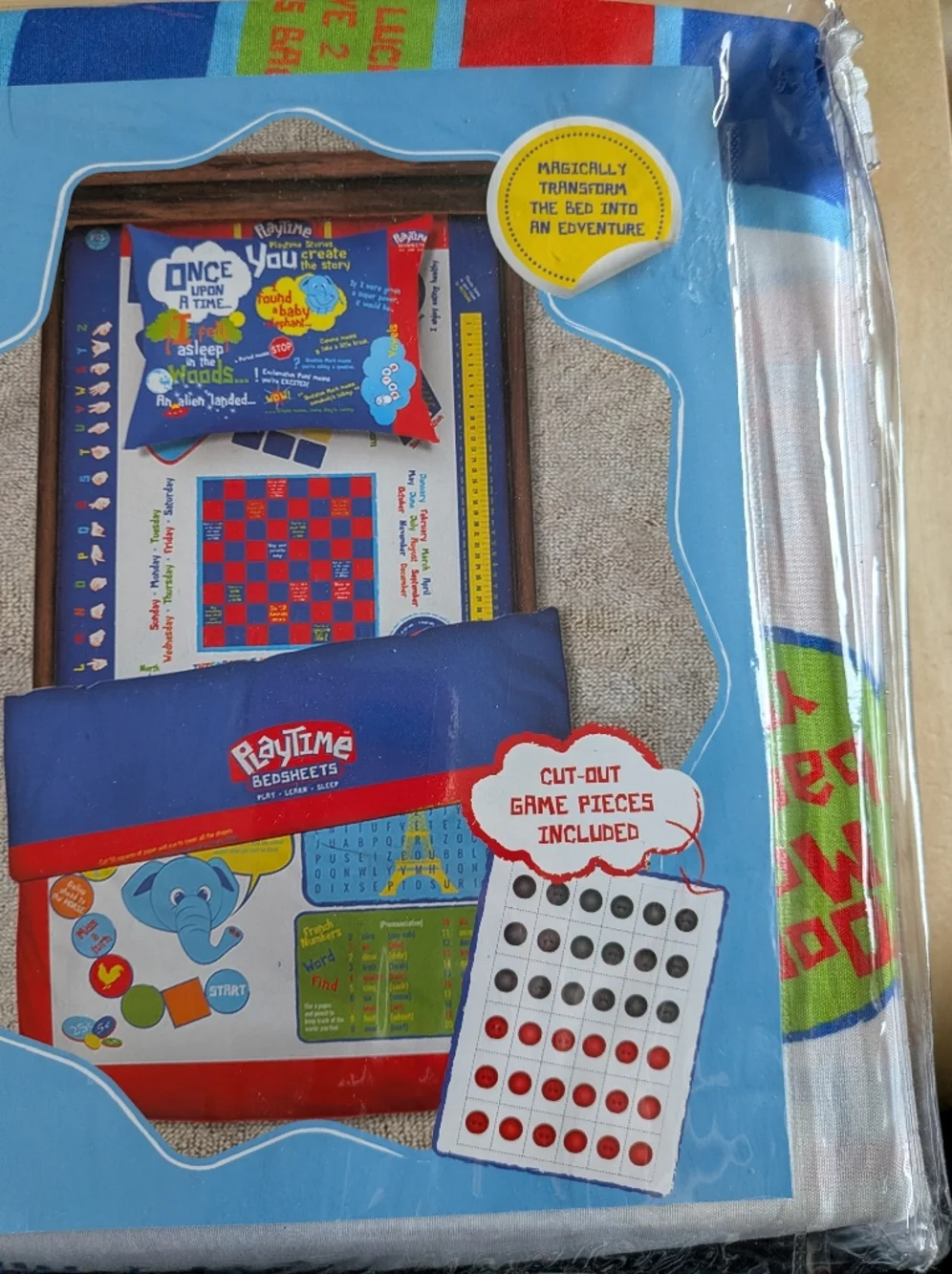 Playtime Edventures Interactive Twin Sheet Set NIP
